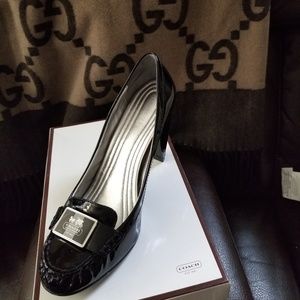 Black Patent leather Auth Coach Shoes